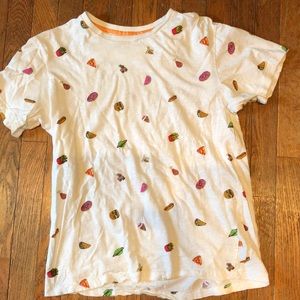 Super cute Food pattern men’s Tee sz Small